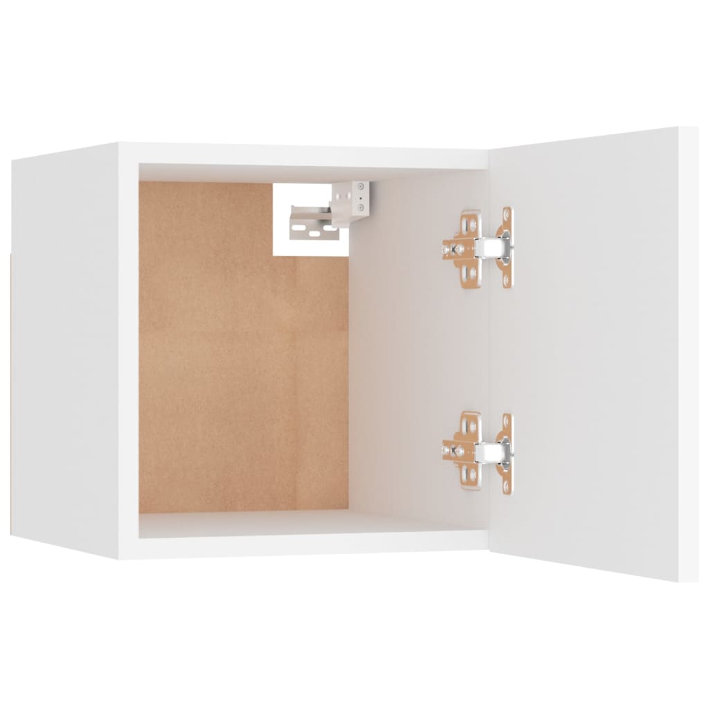 Comodino Bianco 30,5x30x30 cm in Legno Multistrato