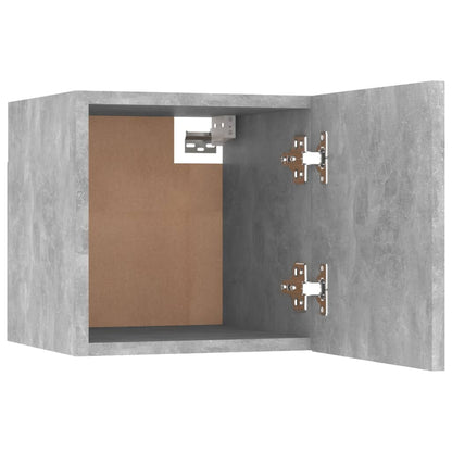 Comodino Grigio Cemento 30,5x30x30 cm in Truciolato