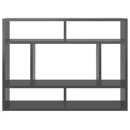 Scaffale a Parete Grigio Lucido 75x16x55 cm Legno Multistrato