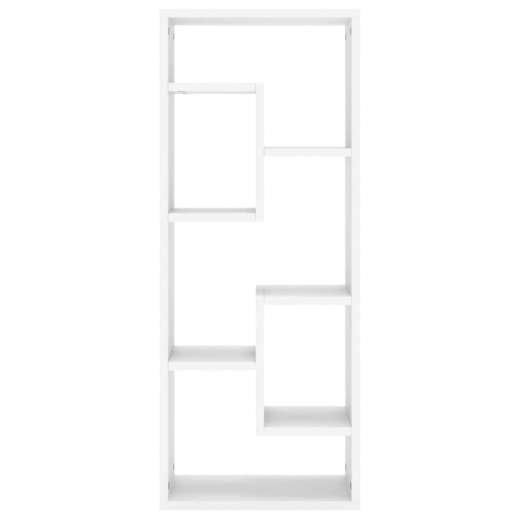 Scaffale a Parete Bianco 36x16x90 cm in Legno Multistrato