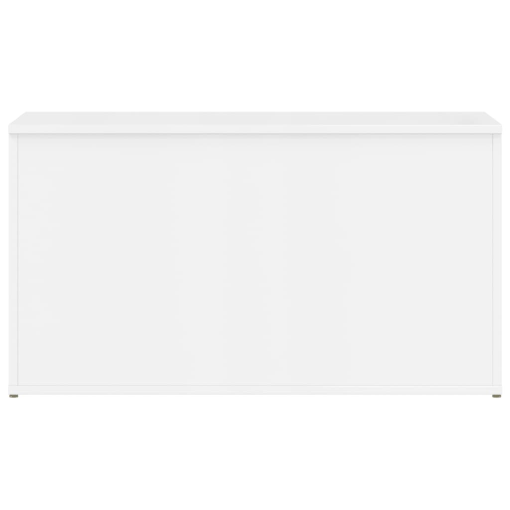 Cassapanca Bianco Lucido 84x42x46 cm in Legno Ingegnerizzato
