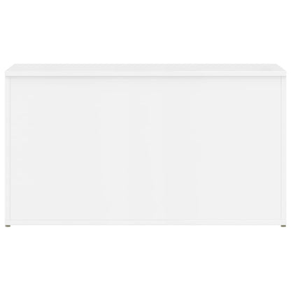 Cassapanca Bianco Lucido 84x42x46 cm in Legno Ingegnerizzato