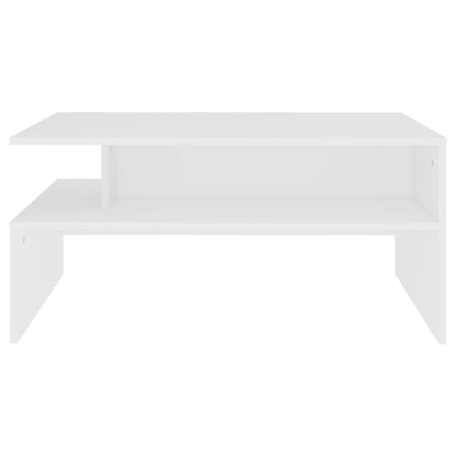 Tavolino da Salotto Bianco 90x60x42,5 cm in Legno Multistrato