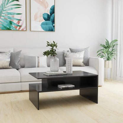 Tavolino da Salotto Grigio 90x60x42,5 cm in Legno Multistrato