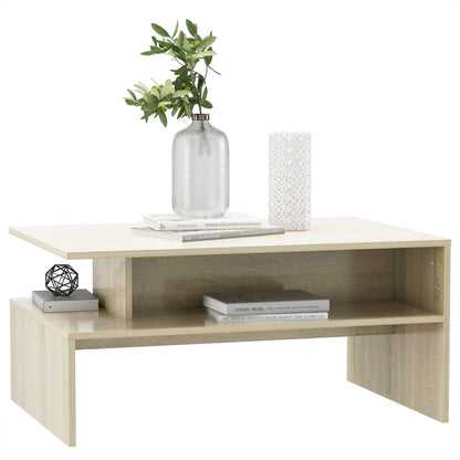 Tavolino Salotto Rovere Sonoma 90x60x42,5 cm Legno Multistrato