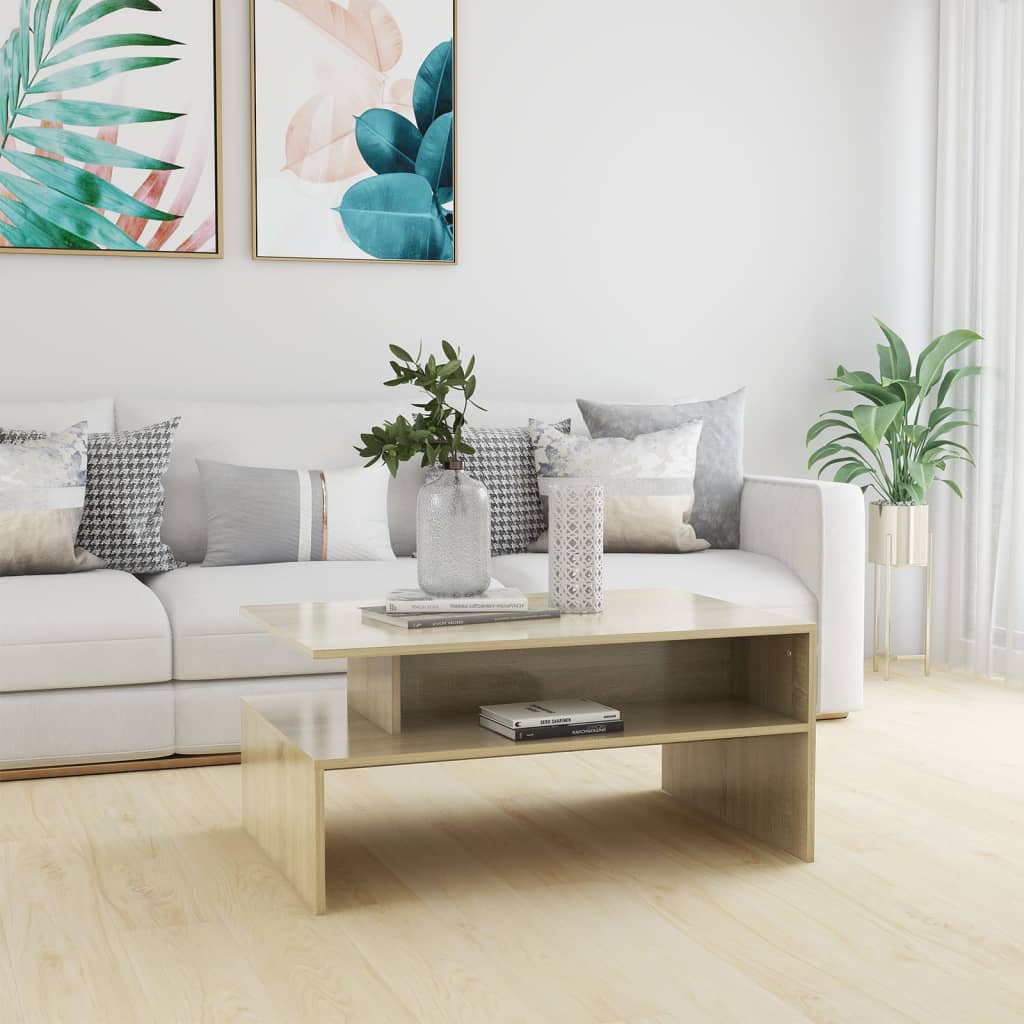 Tavolino Salotto Rovere Sonoma 90x60x42,5 cm Legno Multistrato