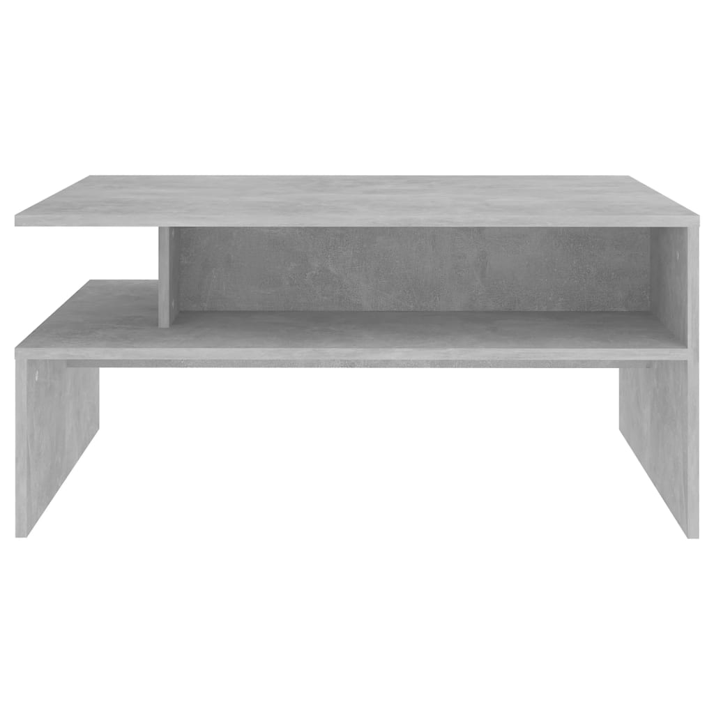 Tavolino Salotto Grigio Cemento 90x60x42,5 cm Legno Multistrato