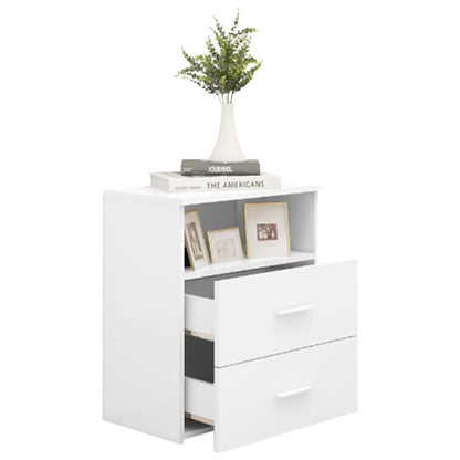 Comodini 2pz Bianchi 50x32x60 cm