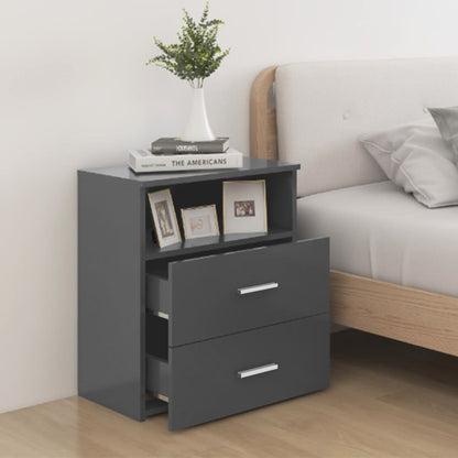 Comodino Grigio 50x32x60 cm