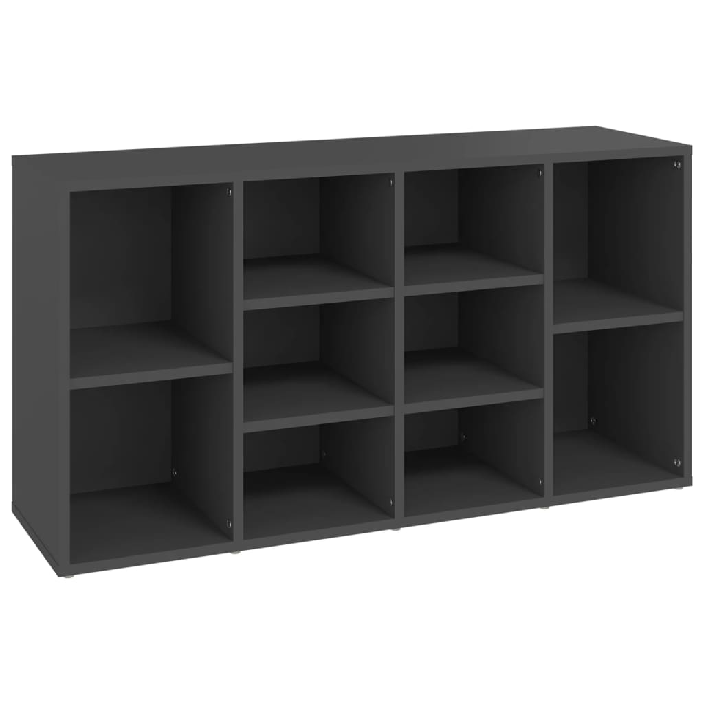 Scarpiera con Panchina Grigia 103x30x54,5 cm Legno Multistrato