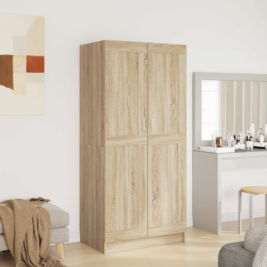 Armadio Rovere Sonoma 82,5x51,5x180 cm in Legno Multistrato