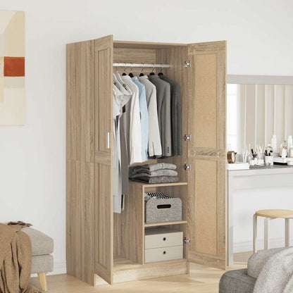 Armadio Rovere Sonoma 82,5x51,5x180 cm in Legno Multistrato