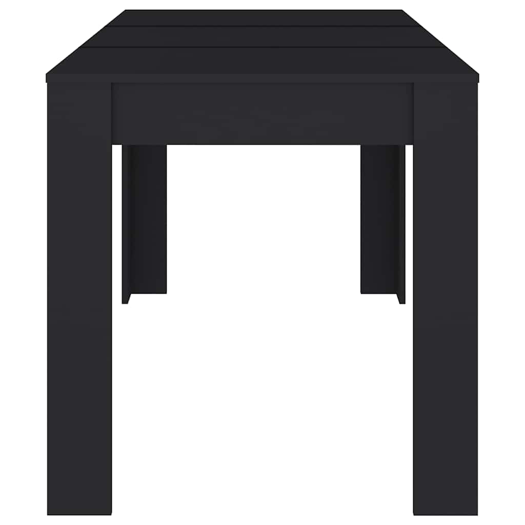 Tavolo da Pranzo Nero 140x74,5x76 cm in Legno Multistrato