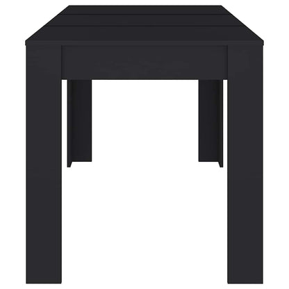 Tavolo da Pranzo Nero 140x74,5x76 cm in Legno Multistrato