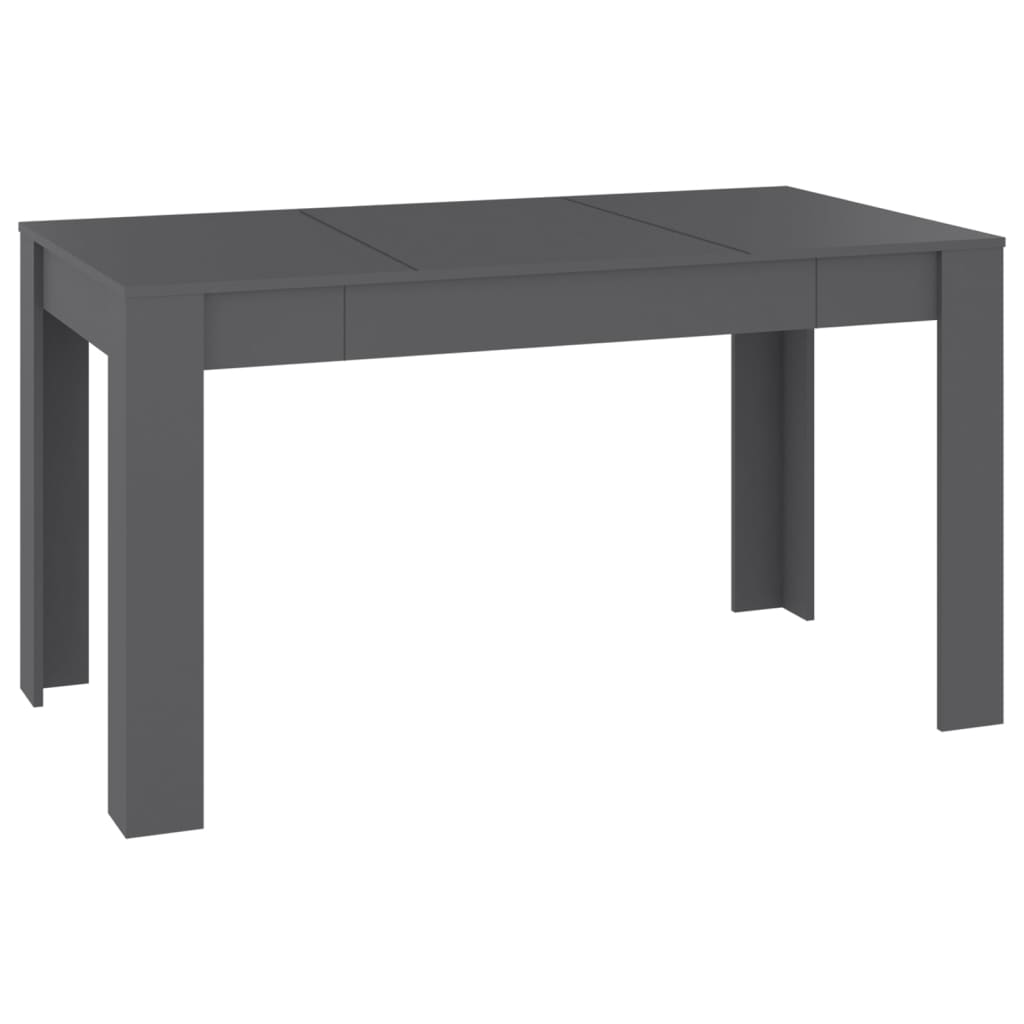 Tavolo da Pranzo Grigio 140x74,5x76 cm in Legno Multistrato