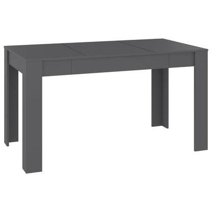 Tavolo da Pranzo Grigio 140x74,5x76 cm in Legno Multistrato