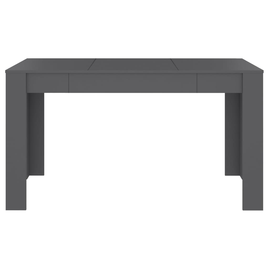 Tavolo da Pranzo Grigio 140x74,5x76 cm in Legno Multistrato