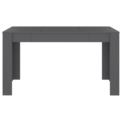 Tavolo da Pranzo Grigio 140x74,5x76 cm in Legno Multistrato