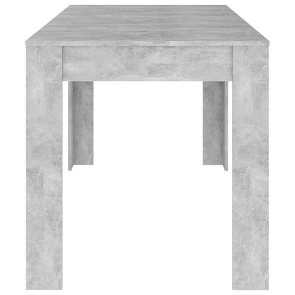 Tavolo da Pranzo Grigio Cemento 140x74,5x76cm Legno Multistrato