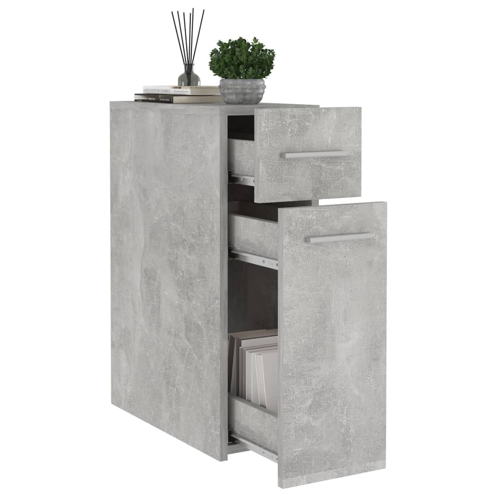 Armadietto da Farmacia Grigio Cemento 20x45,5x60 cm Multistrato