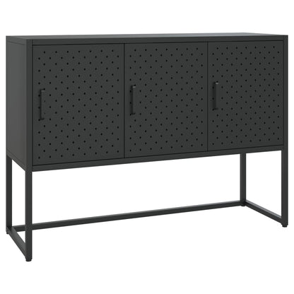 Credenza Nera 105x35x75 cm in Acciaio