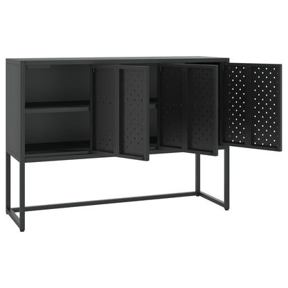 Credenza Nera 105x35x75 cm in Acciaio