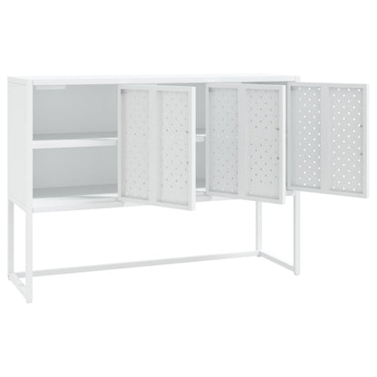 Credenza Bianca 105x35x75 cm in Acciaio