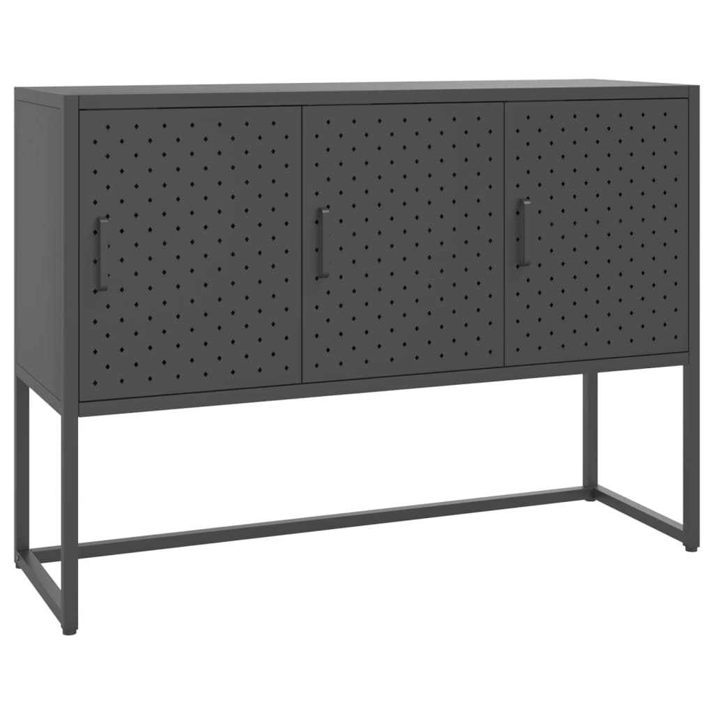 Credenza Antracite 105x35x75 cm in Acciaio