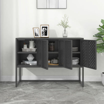 Credenza Antracite 105x35x75 cm in Acciaio