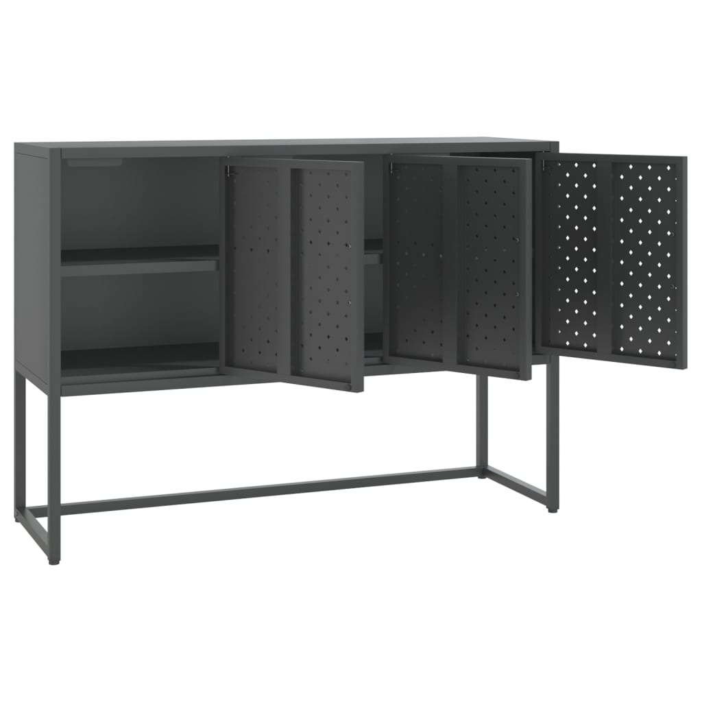 Credenza Antracite 105x35x75 cm in Acciaio