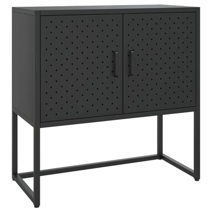 Credenza Nera 75x35x75 cm in Acciaio