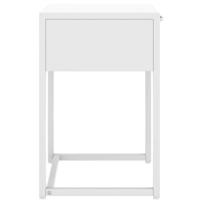 Comodino Bianco 38x35x54 cm in Acciaio