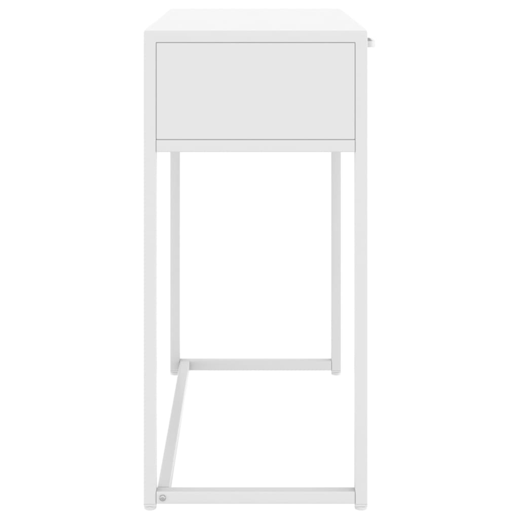 Tavolo Consolle Bianco 72x35x75 cm in Acciaio