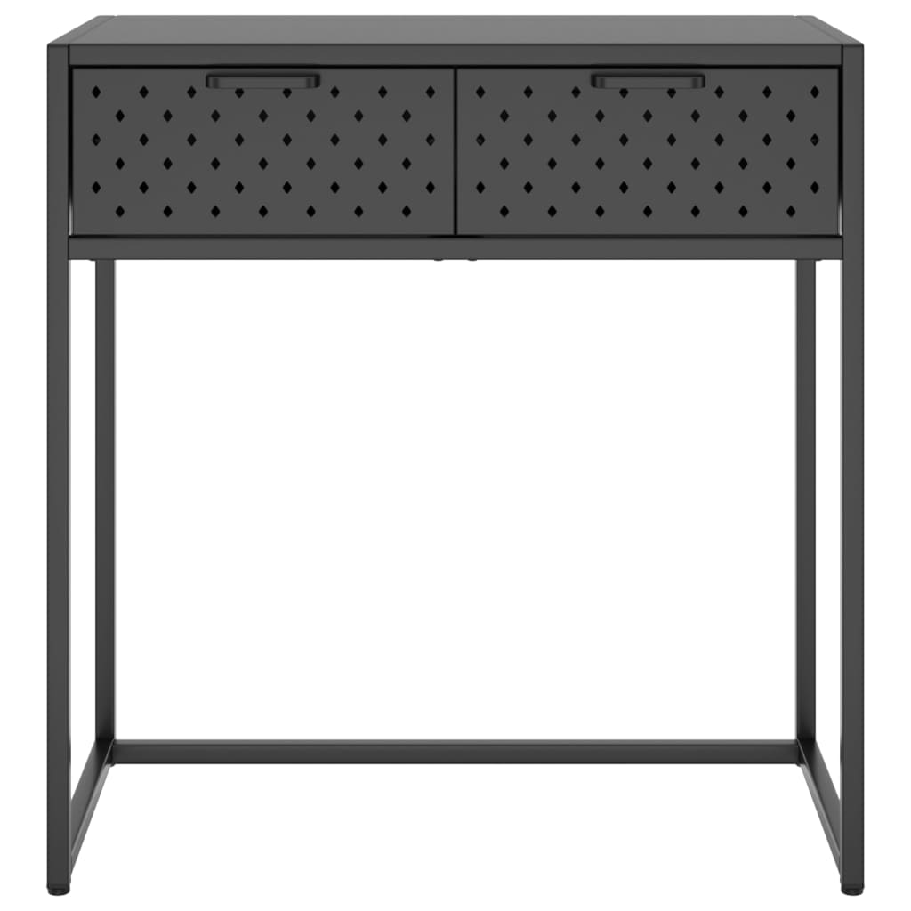 Tavolo Consolle Antracite 72x35x75 cm in Acciaio
