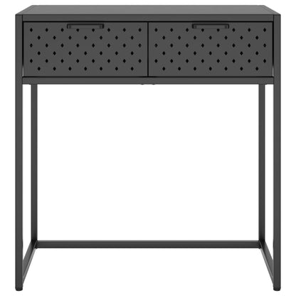 Tavolo Consolle Antracite 72x35x75 cm in Acciaio