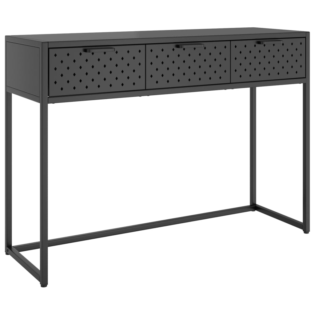 Tavolo Consolle Antracite 106x35x75 cm in Acciaio