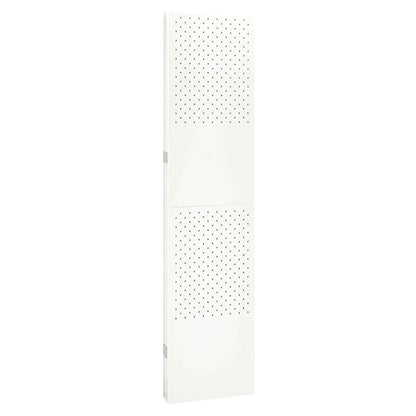 Paravento a 4 Pannelli Bianco 160x180 cm in Acciaio