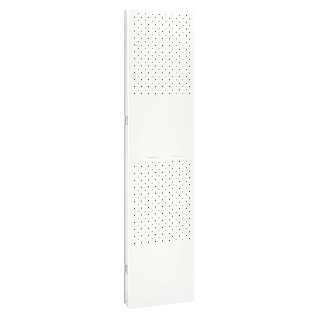 Paravento a 5 Pannelli Bianco 200x180 cm in Acciaio