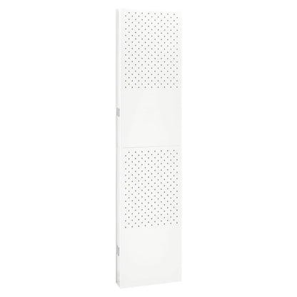 Paravento a 5 Pannelli Bianco 200x180 cm in Acciaio