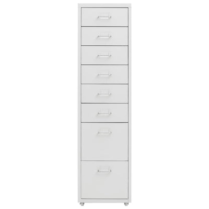 Schedario Mobile Grigio 28x41x109 cm in Metallo