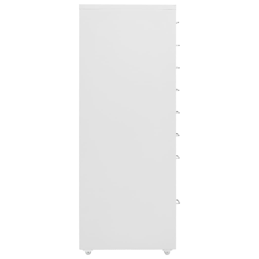 Schedario Mobile Grigio 28x41x109 cm in Metallo