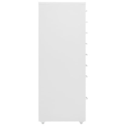 Schedario Mobile Grigio 28x41x109 cm in Metallo