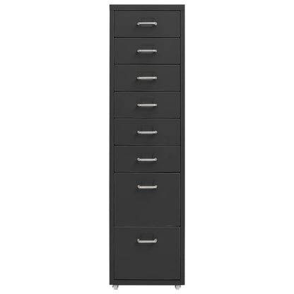 Schedario Mobile Antracite 28x41x109 cm in Metallo