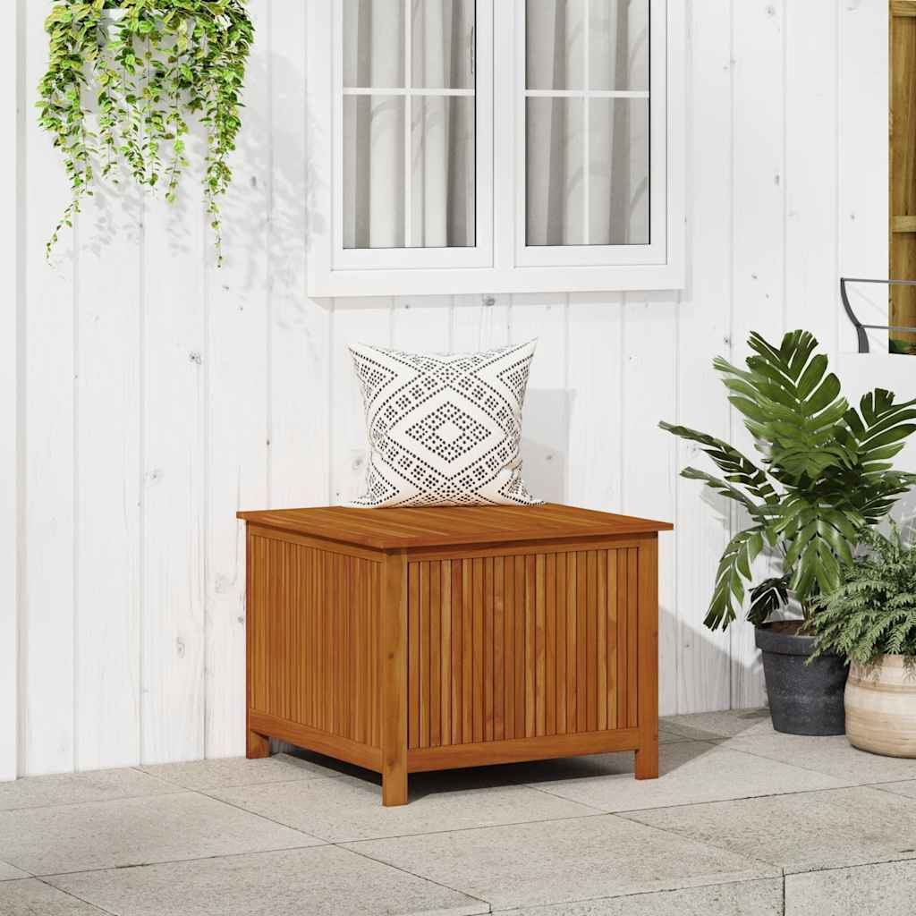Contenitore da Giardino 75x75x58 cm in Legno Massello di Acacia
