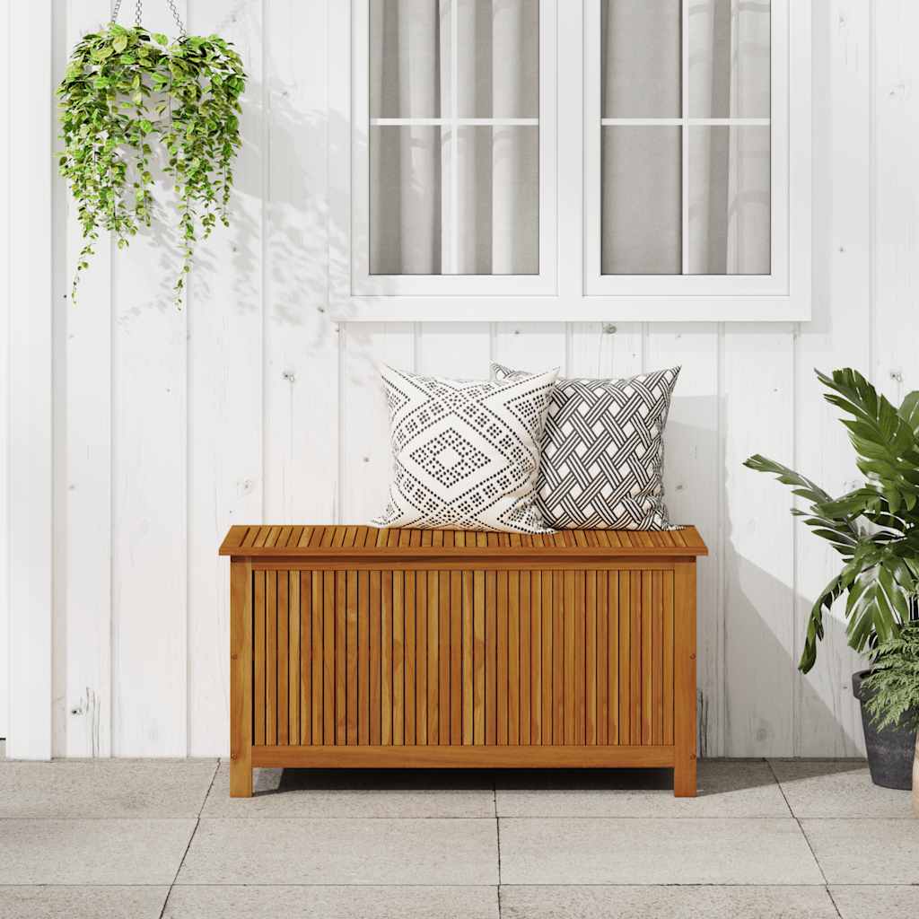 Contenitore da Giardino 113x50x58cm in Legno Massello di Acacia