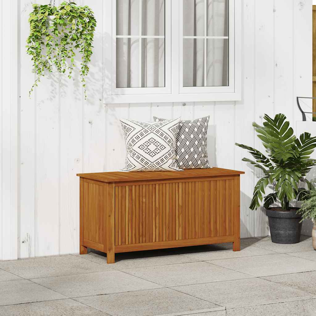 Contenitore da Giardino 113x50x58cm in Legno Massello di Acacia