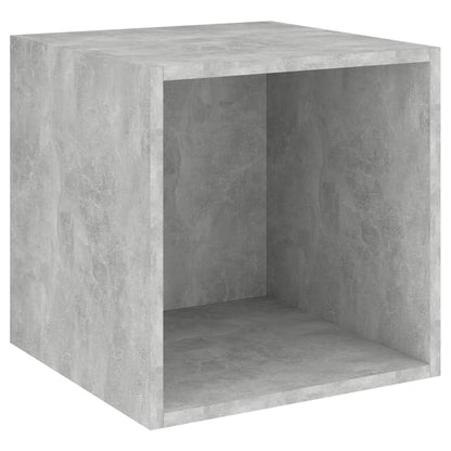 Set Porta TV 4 pz Grigio Cemento in Truciolato