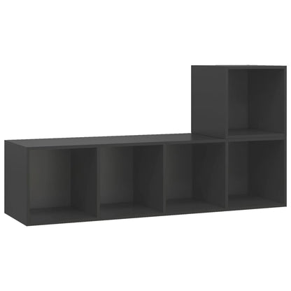 Set Mobile TV 2 pz in Truciolato Grigio