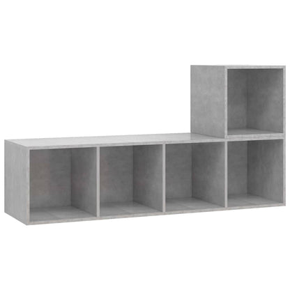 Set Porta TV 2 pz Grigio Cemento in Truciolato