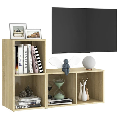 Mobili TV 2 pz Rovere Sonoma 72x35x36,5 cm in Legno Multistrato
